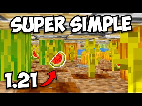 Minecraft's BEST Automatic Melon & Pumpkin Farm | 1.21 Tutorial