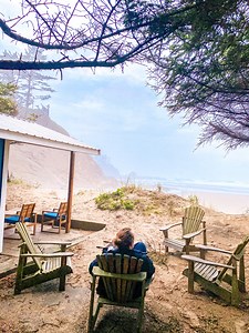 Waking up to the sound of waves never gets old. Explore your sunnier side! 📍 Oceanside RV Resort, Coos Bay, OR #SunOutdoors #CoosBay #BeachLife | Sun Outdoors