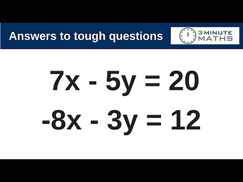 How to solve simultaneous equations ... with negative numbers
