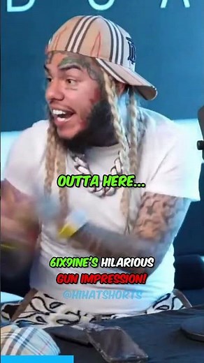 6ix9ine HILARIOUS Gun Impression! 🤣