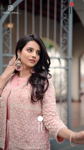 JUST JENNI™️ | Draped in pink dreams and jacketed in charm 💗— a fusion story stitched for every moment you want to shine. ✨️ #IndoWesternMagic... | Instagram