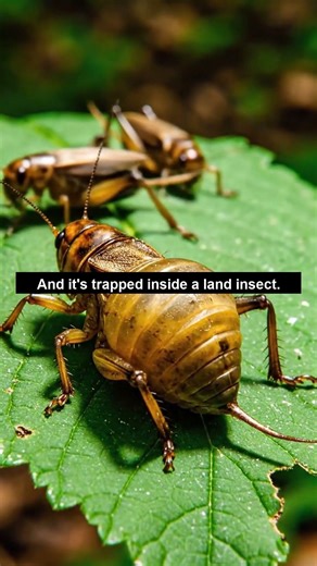 The Worm That Makes Insects Drown Themselves 🪱💀 #shorts #science #facts