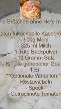 ⚡🥖 Blitzschnelle Brötchen nur mit Backpulver 🧈🥚