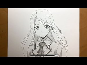 Easy anime sketch | How to draw a cute anime girl step by step | original anime character