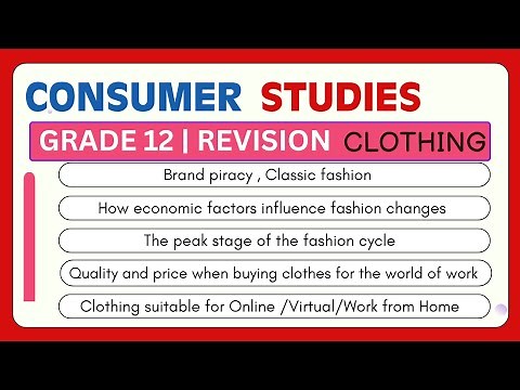 Consumer Studies Grade 12 : Clothing | Past Paper Revision Guide 2