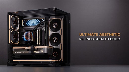 【4K】联力包豪斯O11 Vision Compact海景房机箱：黑金配色游戏电脑装机 | RTX 5080   9950X3D | 作者：PC SNAP