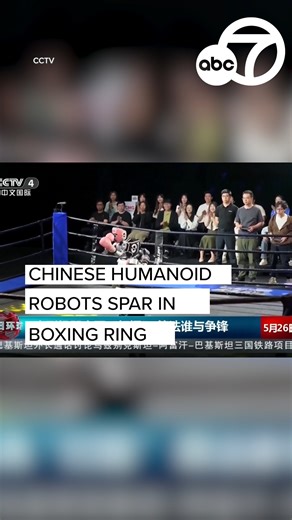 Two humanoid robots traded powerful punches inside a boxing ring in China on Sunday, May 25, during a live-streamed event. The event was held in the city of Hangzhou and was part of the China Media Group World Robot Competition. | ABC7 News