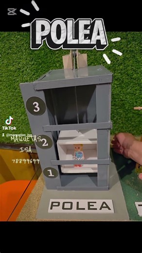 poleas ascensor con movimiento mecanico