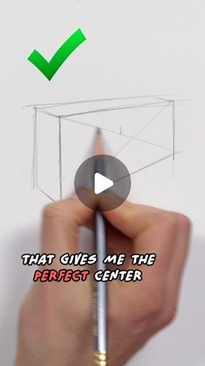 Proko on Instagram: "Perspective trick time! Finding the perfect center of an object allows you to do so much. I go over two uses of that perfect center in my newest video. #perspective #howtodraw #drawingbasics #artschool #drawinghack"