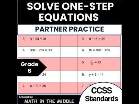 Simplify and Solve One-Step Equations | Step-by-Step Algebra Lesson | Grades 6-8