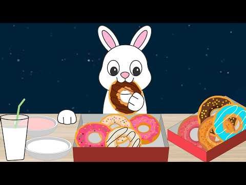 ASMR Ring Donuts & Milk 🍩🥛 Satisfying Mukbang Animation | AZD Animation