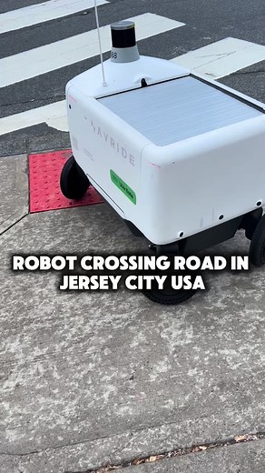 Robot Caught Crossing the Road in Jersey City 😳 | What Are They Delivering? 🚦🤖 Spotted in Jersey City! A robot casually crossing the street like it owns the place 😳 What do you think these robots are delivering around the city? 👀 #RobotDelivery #JerseyCity #FutureIsHere #AIDriven #SmartCity #TechInAction #USA #NewYorkMetro #Innovation #Robotics #UrbanLife #Automation #CityLife #Technology #DeliveryRobot #AI #SmartTech #FutureTech #ViralVideo | Doc Harry