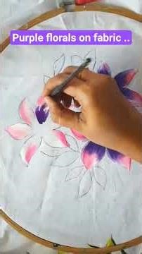 Fabric painting for beginners..#handpainteddressmaterial #fabricpaintingforbeginners #shorts