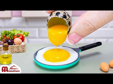 🍳 Perfect Miniature Beef with Egg For Breakfast | ASMR Cooking Mini Food