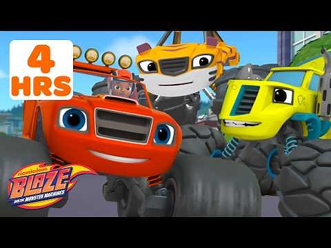 Blaze and Stripes Missions and Adventures! | 4 Hour Compilation | Blaze and the Monster Machines