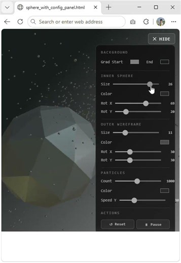 This 3D Sphere is Coded in Pure JavaScript #shorts #threejs