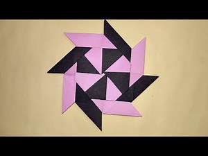 Easy Paper Ninja Star Tutorial || Origami for Beginners Step by Step || Ninja Star with 2 Colors