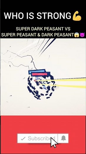 SUPER DARK PEASANT VS SUPER PEASANT & DARK PEASANT😱👿!? WHO IS STRONG 💪#gaming #tabs #shorts