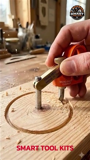 Can You Believe This Tiny Router Campus Cuts PERFECT Circles! ⚙️ #Shorts