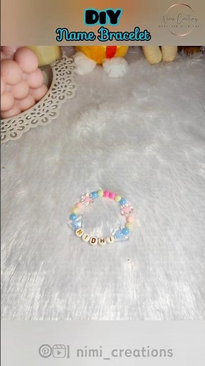 Trending Name Bracelet Tutorial 💕 Easy DIY in Minutes #diy #bracelet #shorts