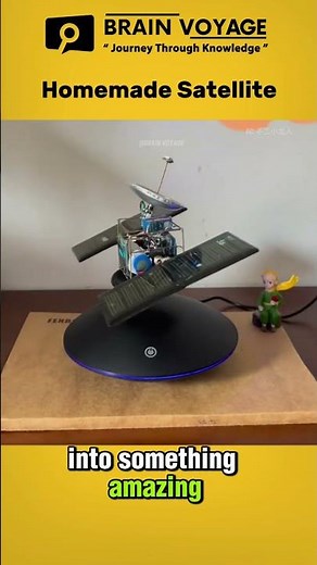 Homemade Desktop Satellite | DIY Mini Satellite Model That Actually Moves! #diy #shorts #arduino