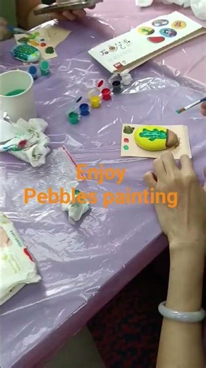 Pebbles painting class.