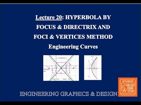 Lecture 20: Hyperbola by Focus & Directrix and Foci & Vertices Method |Conics|Engineering Curves#egd
