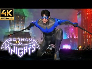 Gotham Knights - Nightwing Knightwatch Suit Free Roam Gameplay (4K)