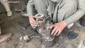 Amazing Rebuilding of old truck starter and carbon changing process | Pakistani truck