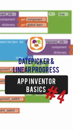 DATE-PICKER AND LINEAR PROGRESS • MIT APP INVENTOR BASICS in 60 Seconds| #MITBASE2 | MIT BASIC • E04