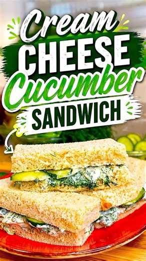 Cream Cheese Cucumber Sandwich | Ready in Minutes! 🥒🥪💚😍🤤.
