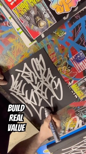 Graffiti Handstyle Writing “Build Real Value” — Watch the Flow
