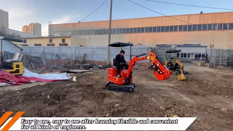 MACHPRO 1.2 ton mini Excavator Crawler 13.5 hp with Hydraulic Thumb and Awning B&S Engine EPA Rated for Gardens, Farms, Parks, Roads Delivery and unloading Service Included (Orange color8)