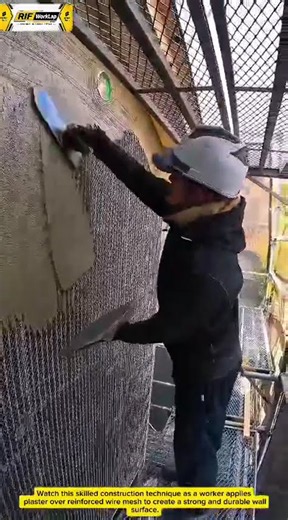 This Unique Wall Plastering Technique Is Surprisingly Satisfying! 🔨🔥
