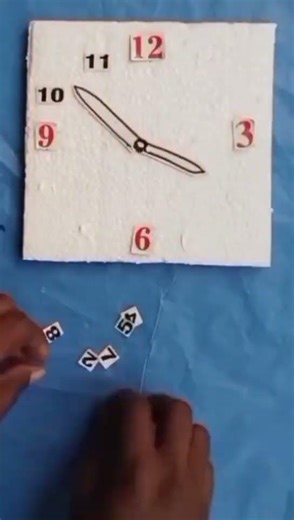 thermocol clock for kids # short