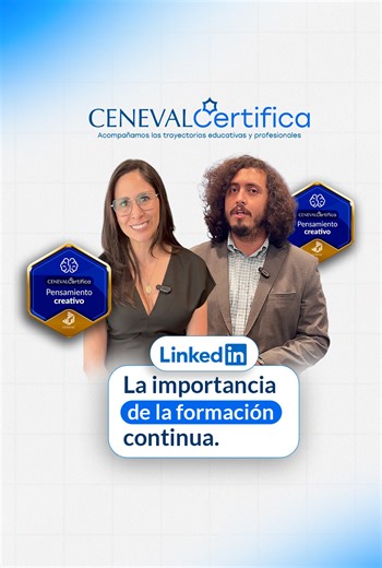 📚 La formación continua es el motor del crecimiento profesional. Pero, en un mercado tan competitivo, no basta con aprender: también necesitas validar y demostrar tus conocimientos. Margarita González Ricárdez y Fernando Ornelas, de LinkedIn, explican cómo las microcredenciales se han convertido en la pieza clave para conectar la formación constante con el reconocimiento real de tus habilidades. 👉 ¿Ya cuentas con una credencial que respalde tus habilidades? 🔗 Obtén la tuya con el CENEVAL en c
