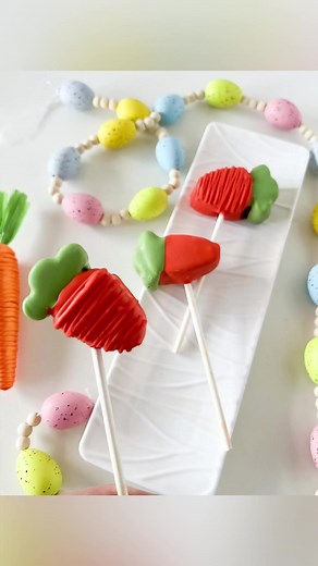Easy carrot cake pops 🥕I used my carrot mold sku cps236 on my website.Lots of Easter design available. #cakepopdecorating #cakepops #eastertreats #eastercake #customtreats #treatmaker #baker | Christine's Molds