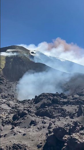 Etna’s Fury: Smoke Rising from Europe’s Most Active Volcano 🌋