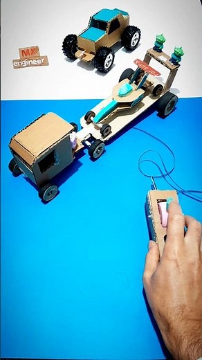 make remote control car with cardboard and dc motor #rccar #rc #diy #diycrafts