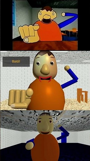 Baldi gets bullied Animation Comparison (Original, Extra Keyframes, SFM) #baldisbasics #shorts