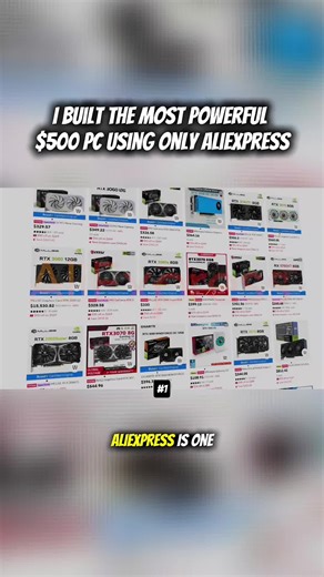 I BUILT THE MOST POWERFUL $500 PC USING ONLY ALIEXPRESS... #fyp #built #powerful #pcgaming #aliexpress