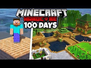 I Survived 100 Days on a RAFT in Minecraft Hardcore