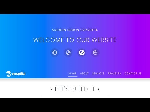 HTML & CSS Website Design - Sticky Dropdown Menu - Built with HTML5, CSS3, Bootstrap 4, & VS Code