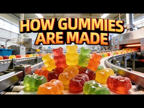 How Are Gummy Candies Made? Full Factory Production Line (Automatic Machine)