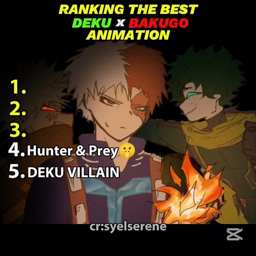 Top 5 Ranking the best Deku x Bakugo #anime #animation #mha #ranking #rank #top#deku #bakugo