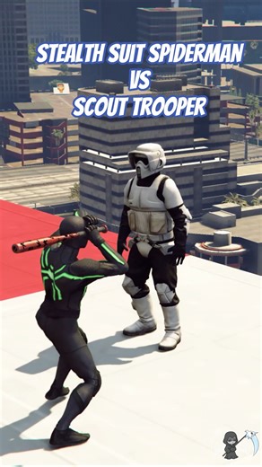 Stealth Suit Spider-Man DESTROYS Scout Trooper 😲⚾ | GTA 5 Epic Knockback