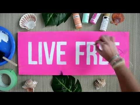 DIY: Painted Wooden Beach Sign