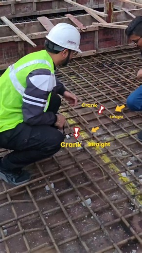 OriginX on Instagram: "ONE BAR CRANK & ONE BAR STRAIGHT – WHY? 🤔 As per IS 456 & IS 13920, RCC beams use an alternate crank bar pattern for a reason 💡 🔹 Crank bar resists negative bending moment 🔹 Straight bar + top extra bar prevents cracks 🔹 One side crank = no over-reinforcement 🔹 Better load transfer & seismic safety 🚧 This is not random detailing — it’s structural logic. 👉 See my videos & gain real site knowledge 👉 Follow for daily RCC & structural tips #RCCDesign #CrankBar #IS456 