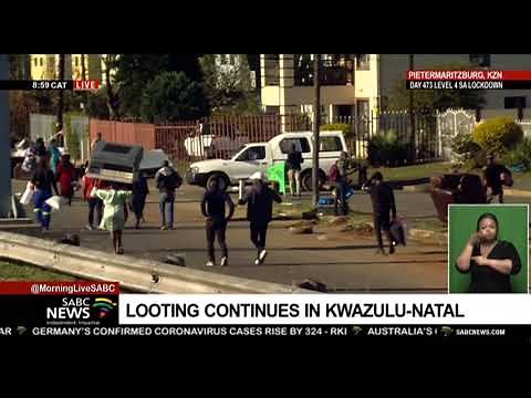 KZN Protests I Shops looted, burned in Pietermaritzburg