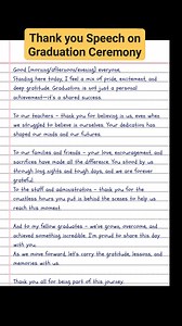 425K views · 3.7K reactions | Thank you Speech on Graduation Ceremony #GraduationSpeech #graduationceremony | English Class | Facebook